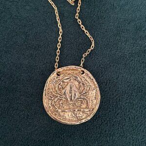 Sézane Zodiac Yellow Gold Necklace - Cancer Sign
